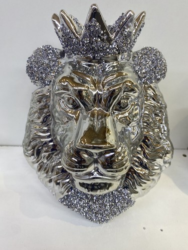 Silver chrome crushed diamond - silver,
