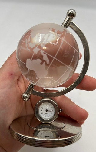Vintage etched glass rotating - glass,