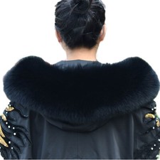 Winter Real Fox Fur Collar Scarf For Hood Trim Down jacket Parka's Cap Dedicated