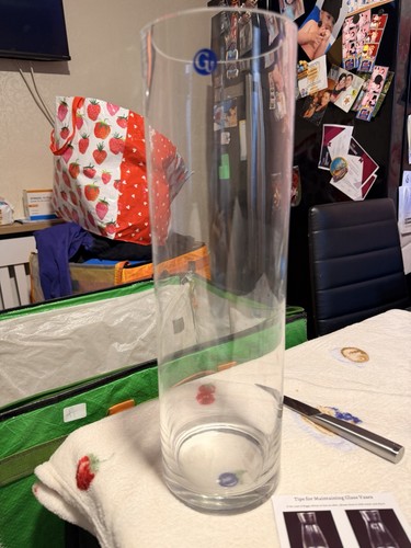 Large clear glass cylinder - large,