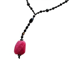 Real pink agate pendant