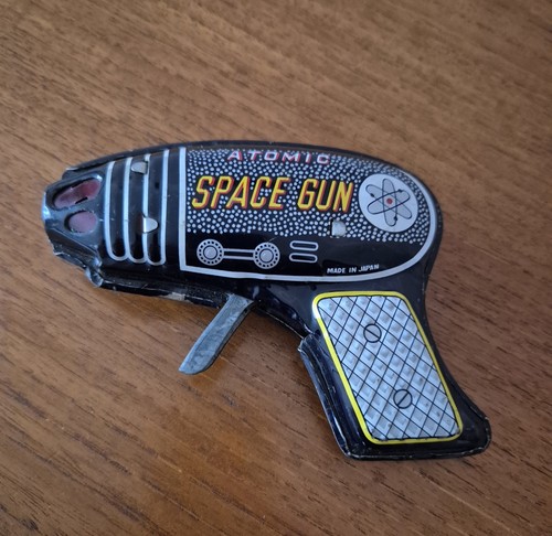 1960s atomic space gun tin - space,