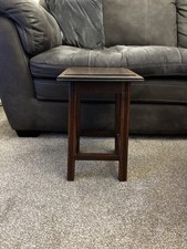 Small Wooden Side Table Square 15 Inch Height Approx Good Vintage Condition !!!