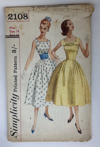 Vintage 1950s simplicity 2108 - 1950s,