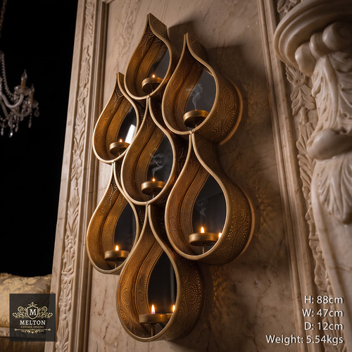 Moroccan mirror candle - moroccan, holder