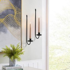 Candle Sconces Set Metal Wall