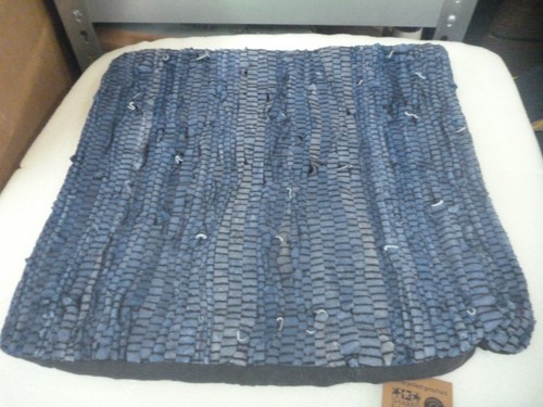 Leather rag cushion blue - rag,