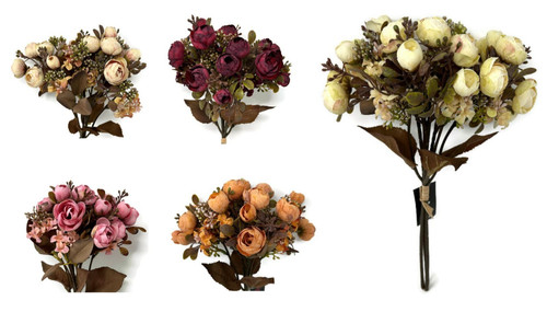 Mini artificial ranunculus - mini, &