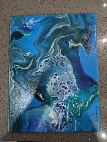 Acrylic fluid pour - pour, art