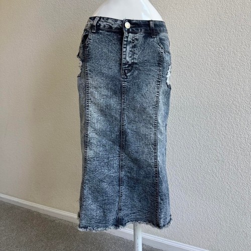 Girl usa denim midi skirt - girl,