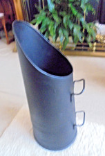 Fireside Black Iron Coal Bucket Coal Hod Shuttle Log Fireplace Wood Ash Storage