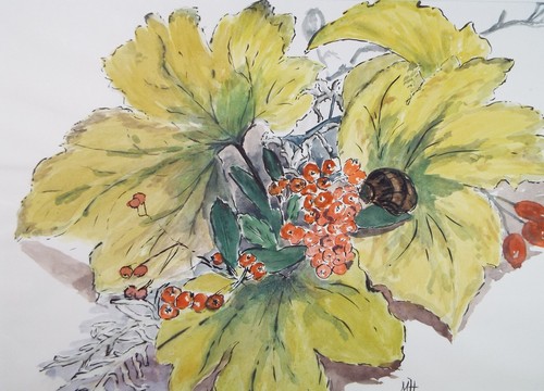 Original watercolour autumn - original, watercolour,