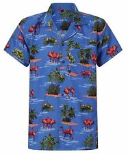 LOUD MENS HAWAIIAN SHIRT FLAMINGO ALOHA HAWAII HOLIDAY PARROT STAG BEER S-XXL UK
