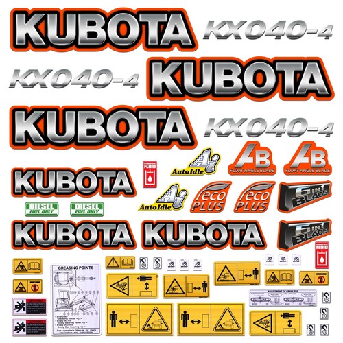 Decal kit fits kubota - kubota, kx040-4