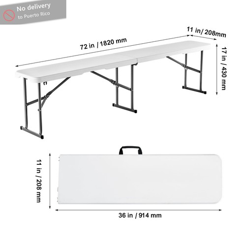 Plastic folding bench - plastic,