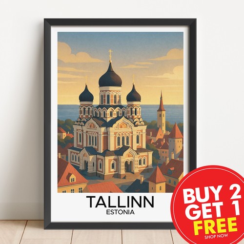 Tallinn estonia travel print - estonia,