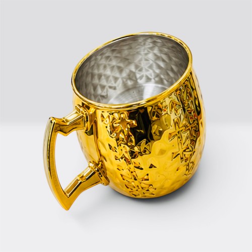 Gold ornate mug - mug, style