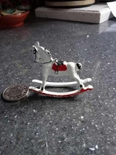 vintage ROCKING HORSE miniature doll house accessory
