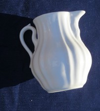 Pretty small white fluted porcelain jug, collectable, excellent condition, old
