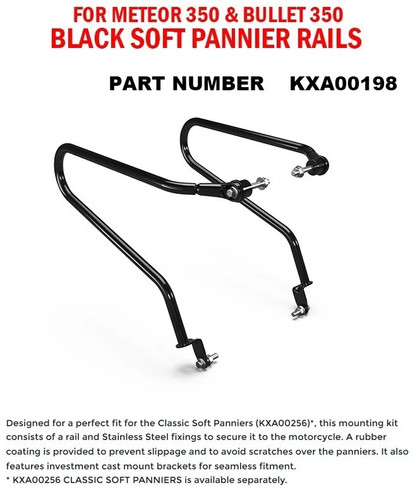 Black soft pannier rail fit - "black, rail"
