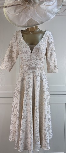 Veromia gold cream dress - uk,