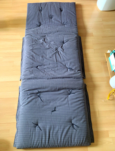 Grey striped fabric - fabric, folding