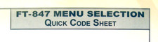 Yaesu FT-847 Original Menu