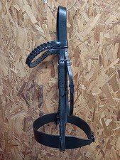 Equipride Leather Cavesson Show Bridle,Extra Full Size. Black (Ref:220Y)