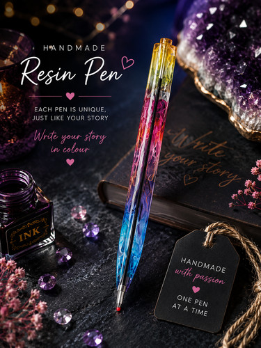 Handmade resin pen - handmade, luxury