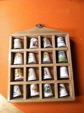 Wooden Thimble Display Case