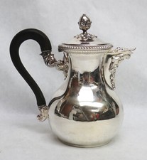 1890's FRENCH STERLING SILVER "COFFEE FOR ONE" 6 1/2" MINI POT GREAT CREST