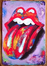 Rolling Stones Tongues/flag Vintage Style Metal Sign Plaque Posters British Rock