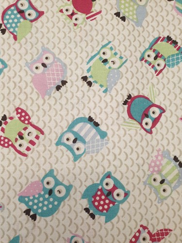 Owl fabric 100 - uk, 100%