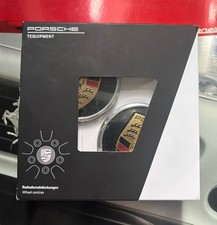 4 genuine Porsche wheel caps alloy Taycan Panamera 971 OEM With Box 9J1073000B