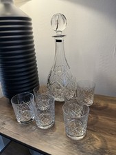 Thomas Webb Decanter And 6