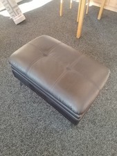 Brown Leather Puffet Footrest