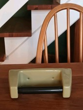 Vintage Avocado Ceramic Toilet Roll Holder