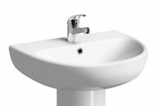 TWYFORD E14321WH E100 ROUND WASHBASIN 600X480 1 TAP  BASIN ONLY .