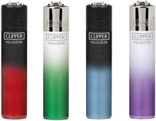 4 x Clipper Lighters Crystal