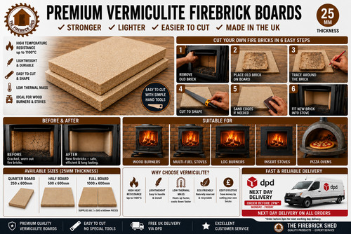 Vermiculite fire brick board - brick,