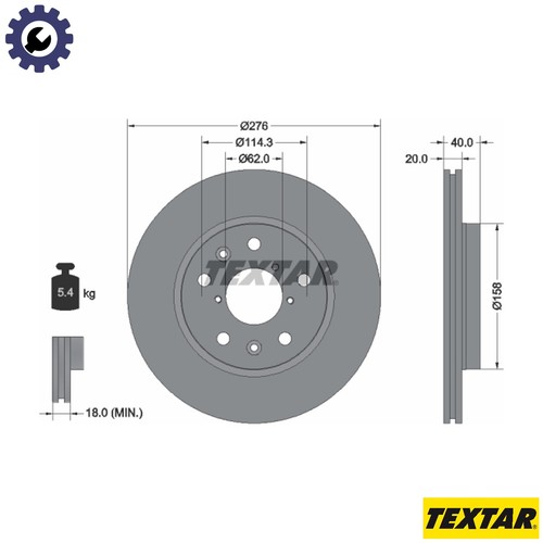 Brake disc 92204703 for - 2x,