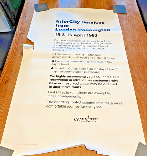 Original railway poster used - original,