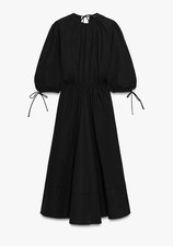 Zara Black Gathered Poplin