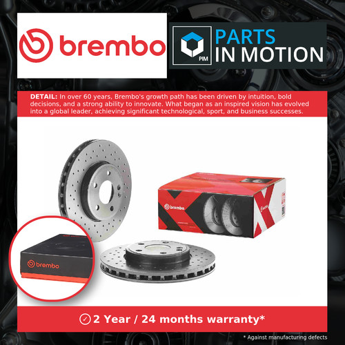 Brake discs pair vented - discs,