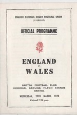 Mar 70 England v Wales Schools
