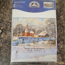 DMC Counted Cross Stitch Kit #BK1182 "Skaters at Bough Beech" 12" x 8" Unused