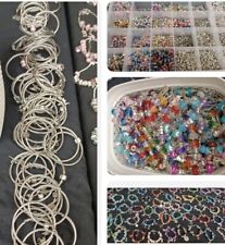 Job Lot Costume Jewellery Bracelets And Charms/Beads Plus 30 Mixed Item Free