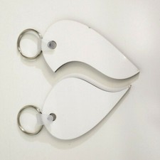 10pcs Heart Sublimation Blank MDF Board Printing Keychain For Heat Press Machine