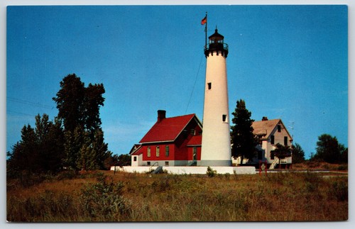 Postcard lighthouse lonely - postcard,