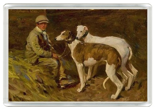 Greyhound man dogs dog fridge - greyhound,